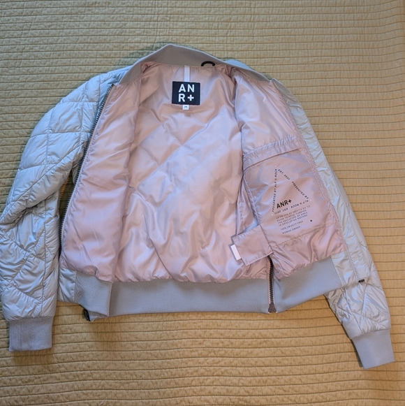 Alp N Rock Grey Bomber Jacket Prima Loft Cruelty Free Size XS - Picture 11 of 16